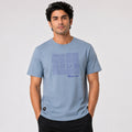 Men's Sky Blue Graphic Print Crew Neck T-Shirt-1
