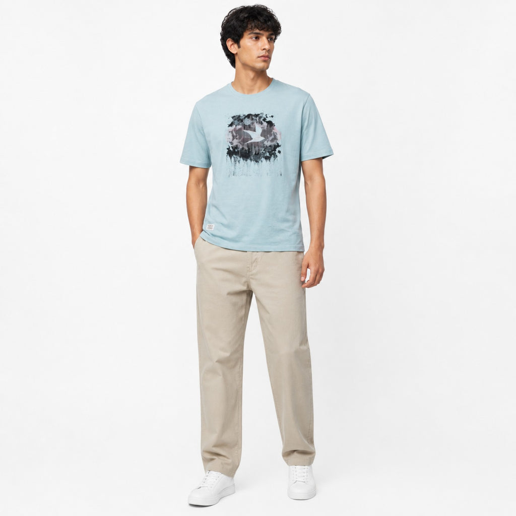 Men's Nature Graphic Cotton Casual T-Shirt-2