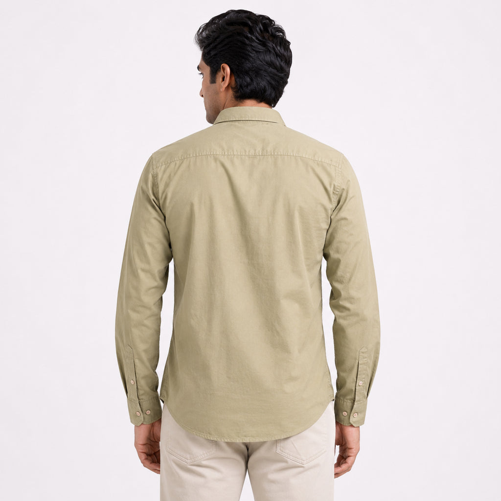 Men's Sage Parrot Green Premium Formal Shirt-4