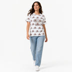 Women's White Graphic Printed Oversized T-Shirt | Casual Everyday Cotton Tee-1