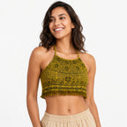 Women's Sunwoven Boho Fringe Crop Top-1