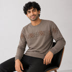 Men's Olive Signature Pattern Winter Knit Sweater-4