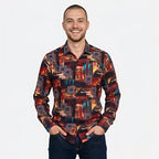 Men's Retro Abstract Print Full Sleeve Shirt-3