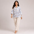 Women's Vibrant Abstract Speckled Flare Tunic Top-1