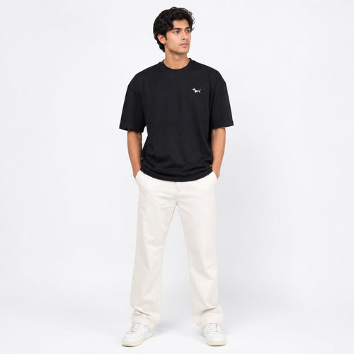 Men's Charcoal Essential Oversized T-Shirt-1