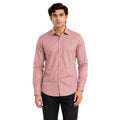 Men's Pink Micro Stripe Full Sleeve Shirt with Chest Pocket-1