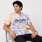 Men's Purple Tie-Dye Graphic Print T-Shirt-3