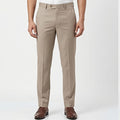 Men's Sandstone Beige Tailored Slim Fit Formal Trousers-3