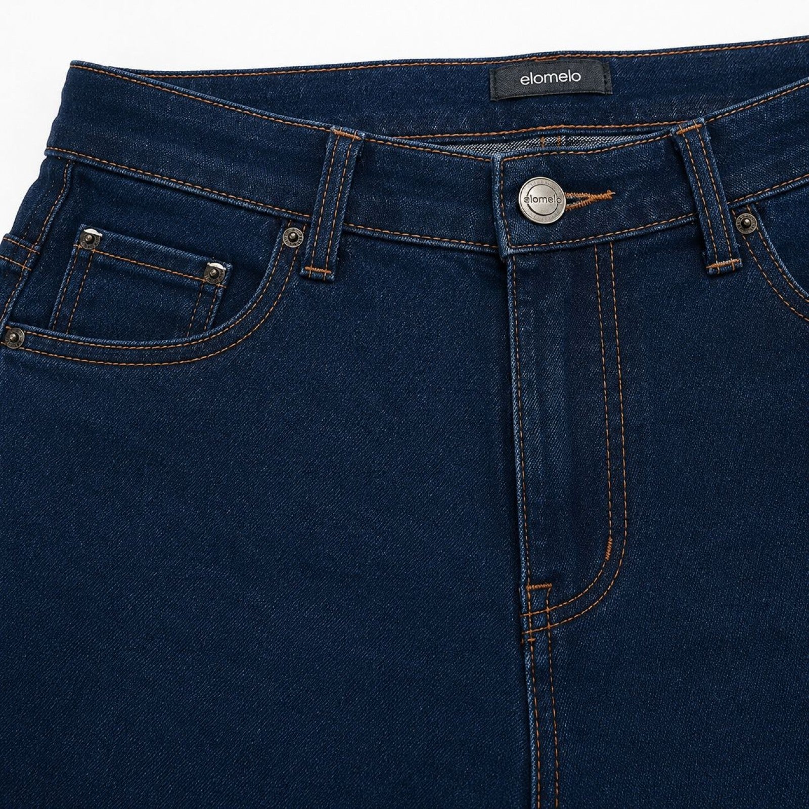 Women's Dark Wash Straight Fit High-Rise Jeans | Classic Full-Length Denim-3