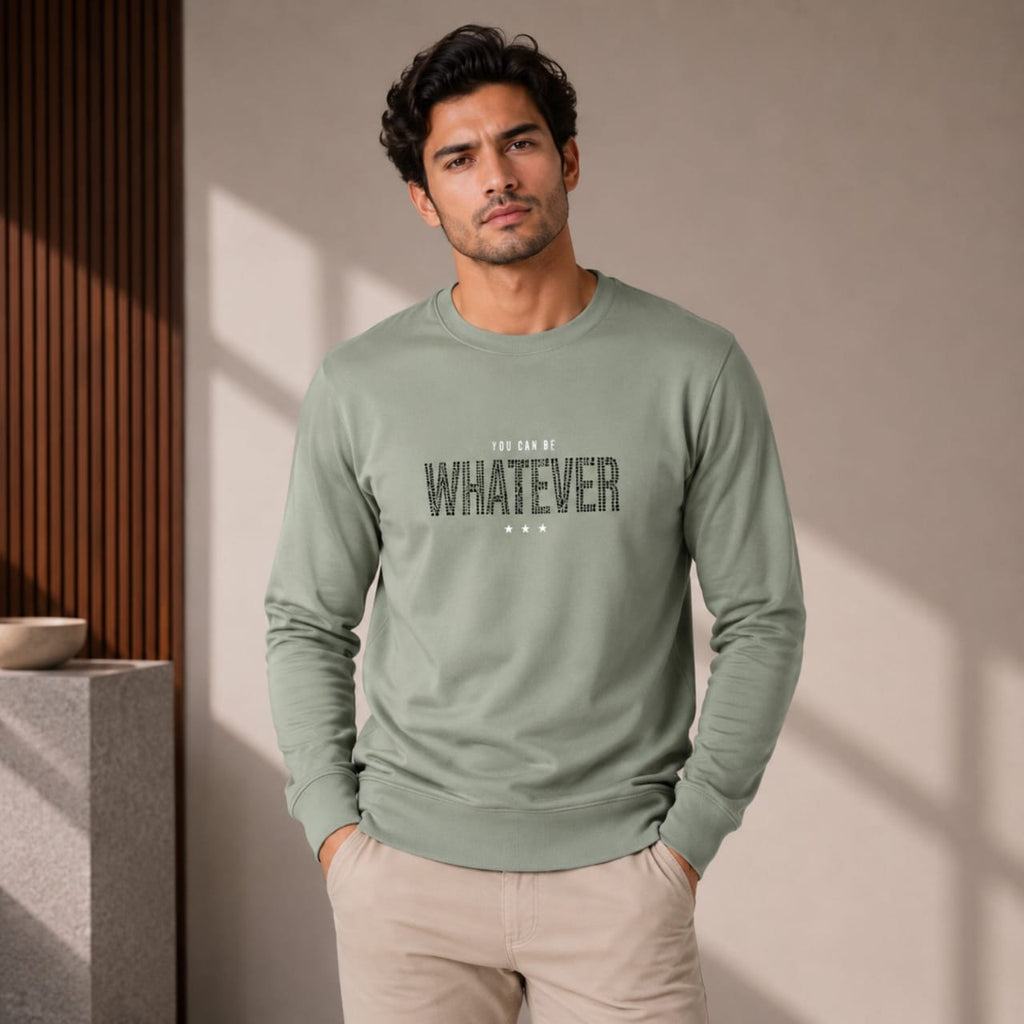 Men's Sage Mist Statement Graphic Sweatshirt-4