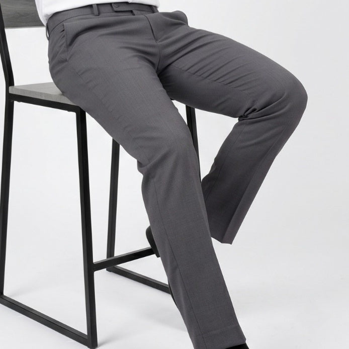 Men's Premium Dark Grey Formal Trousers-1
