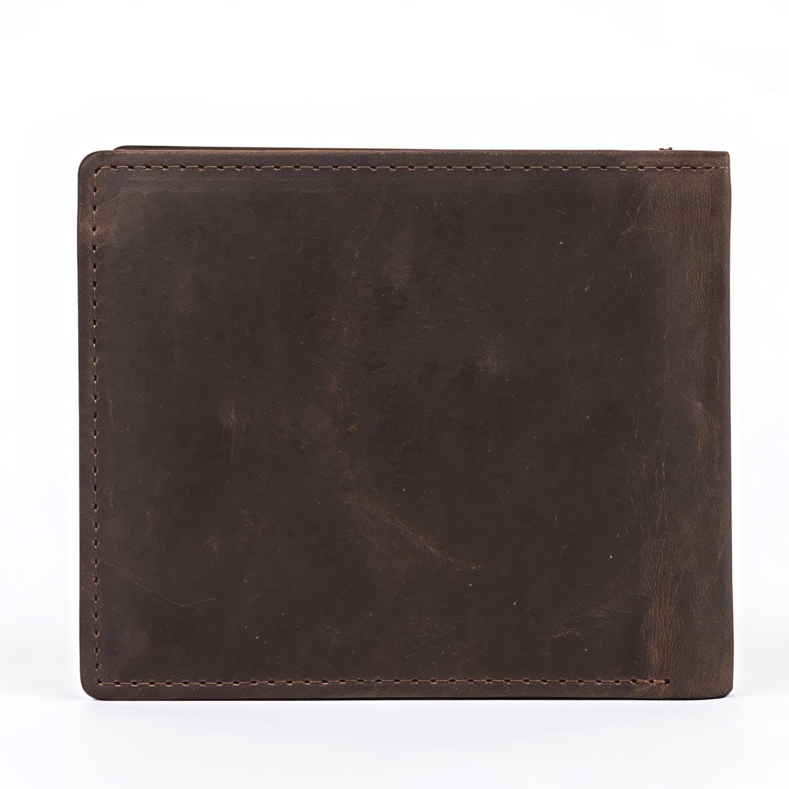 Men's Genuine Leather Roaring Lion Engraved Bi-Fold Wallet-3