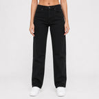Women's Black Relaxed Fit Denim Jeans-1