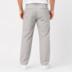 Men's Sandstone Beige Slim Fit Formal Trousers-2