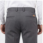 Men's Premium Dark Grey Formal Trousers-4