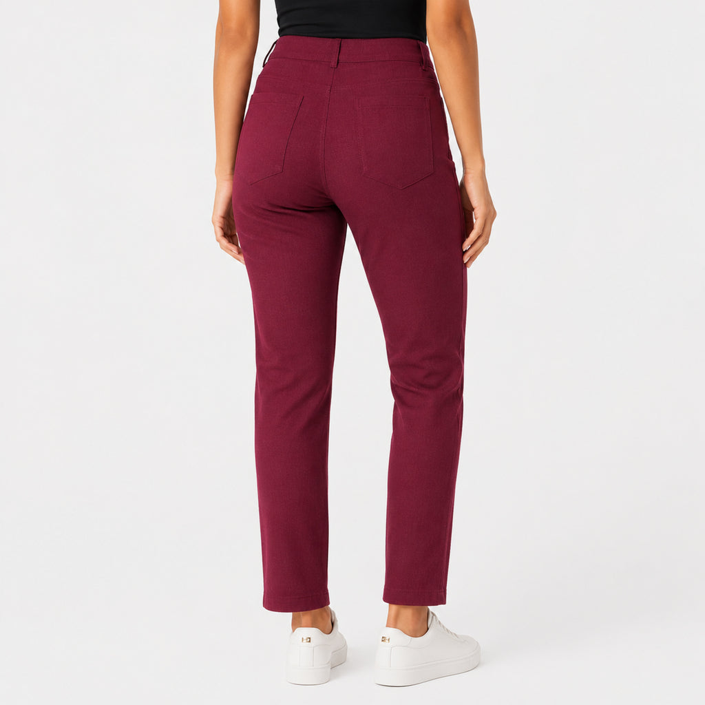 Women's Sleek Hot Pink Tailored Formal Executive Trousers-4