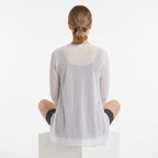 Women's White Airy Mesh Open-Front Cover-Up Shrug-4