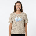 Women's Abstract Print Graphic Casual T-Shirt-1