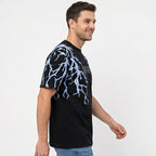 Men's Thunder Strike Graphic Oversized T-Shirt-1