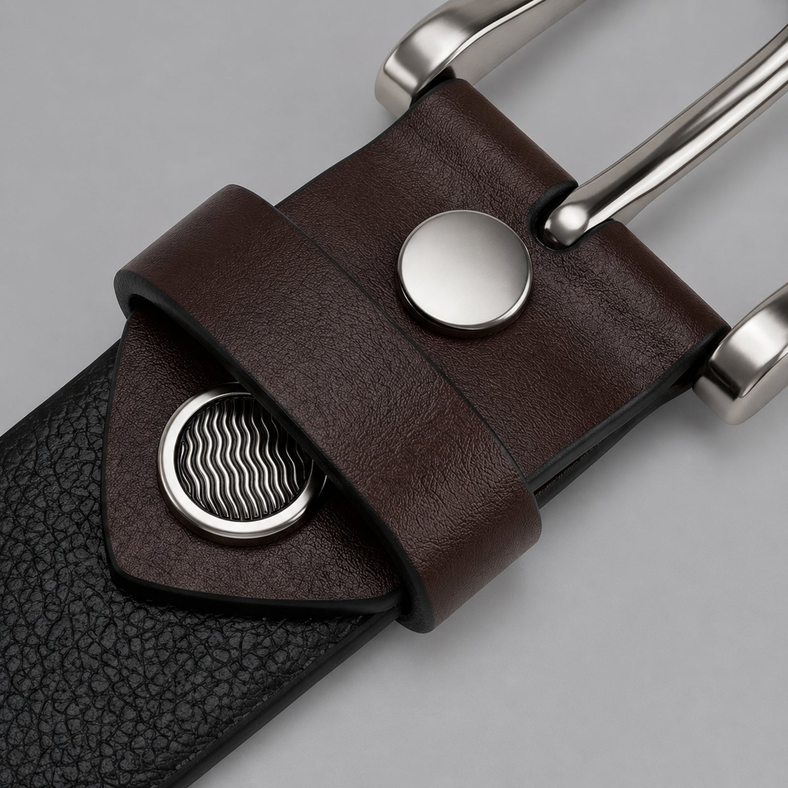Women’s Elegant Skinny Black Genuine Leather Belt with Polished Gold-Tone Buckle-2