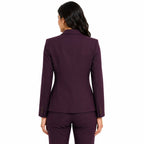 Women's Maroon Double-Button Formal Blazer-2