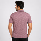 Men's Light Pink Printed Polo T-Shirt-3