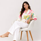 Women's Floral Print Co-Ord Blazer & Palazzo Set-2