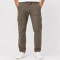 Men's Olive Green Slim Fit Cargo Pants-4