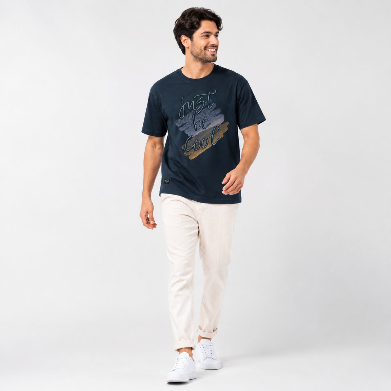 Men's “Just Be Cool” Graphic Printed T-Shirt-2