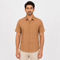 Men's Walnut Brown Minimal Casual Shirt-4