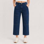Women's Blue Straight Fit Denim Jeans-4