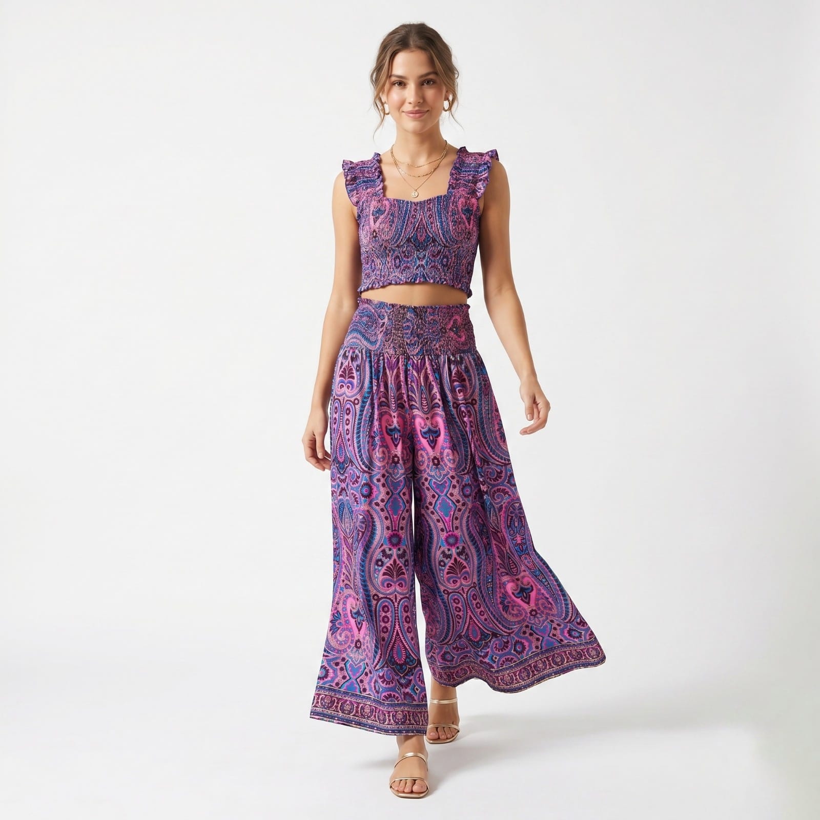 Women's Mystic Paisley Co-Ord Lounge Set-2