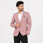 Men's Blush Pink Slim Fit Formal Blazer-2