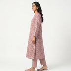 Women's Blush Pink Printed Kurta Pant Set-3