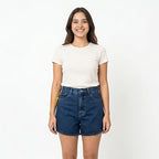 Women's Classic Blue Denim Shorts-1