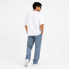Men's White Oversized Minimal Typography T-Shirt-2
