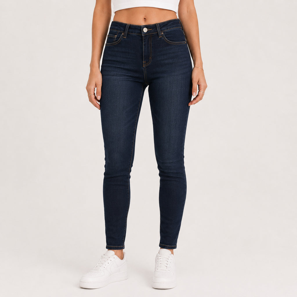 Women's Grey Skinny Fit Denim Jeans-2