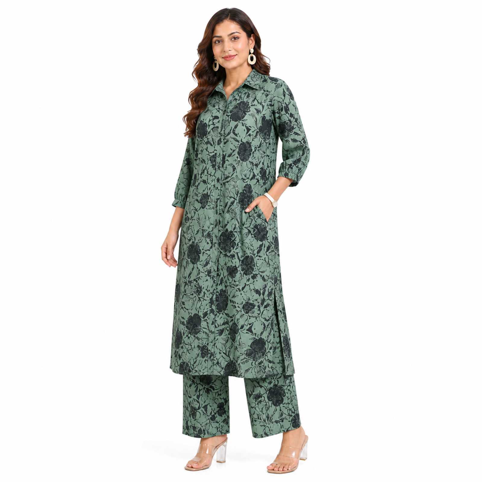 Bloom Printed Kurta Pant Co-ord Set-2