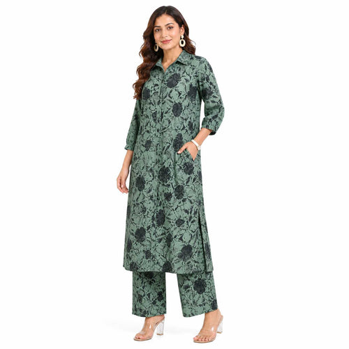 Bloom Printed Kurta Pant Co-ord Set-2