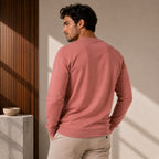 Men's Dusty Coral Statement Graphic Sweatshirt-1