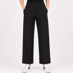 Women's Minimalist Grey Wide Leg Comfort Lounge Pants-1