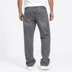 Men's Greyish Washed Straight Fit Denim Jeans-3