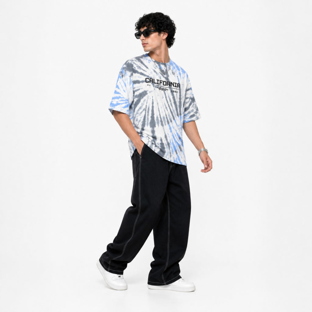 Men's California Tie-Dye Oversized T-Shirt-2