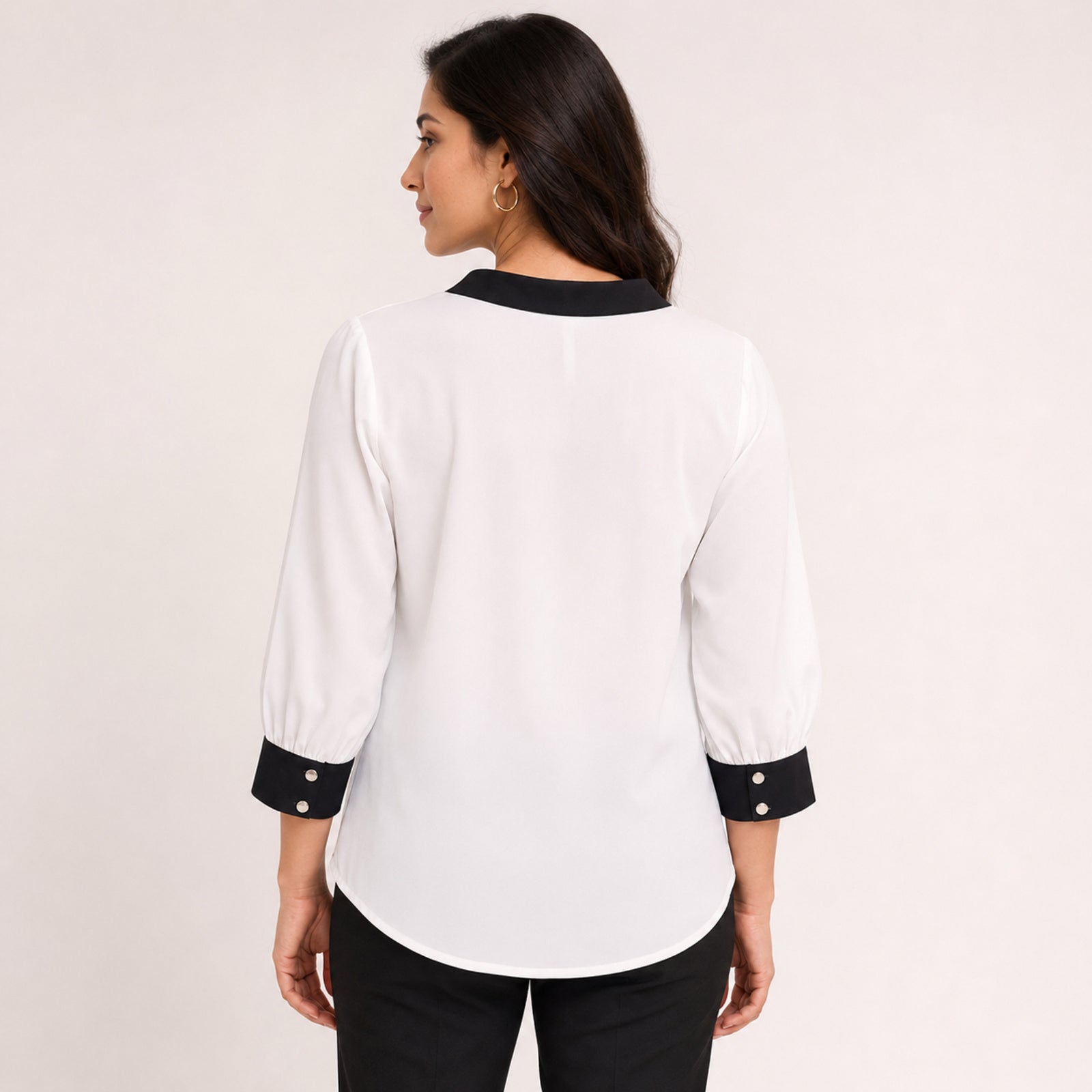 Women's Sophisticated Monochrome Angrakha Style Co-ord Set-4