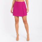 Women’s Pink Textured Mini Skirt-4
