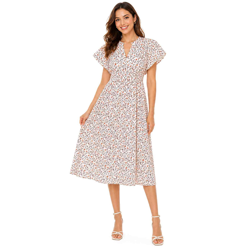 Bloom Breeze Floral Midi Dress-1