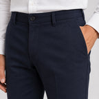 Men's Midnight Navy Slim Fit Formal Trousers-2