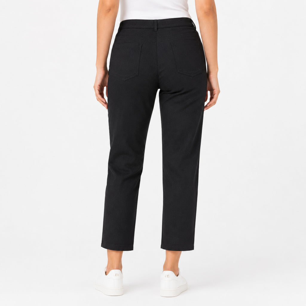 Women's Sleek Black Tailored Formal Executive Trousers-4