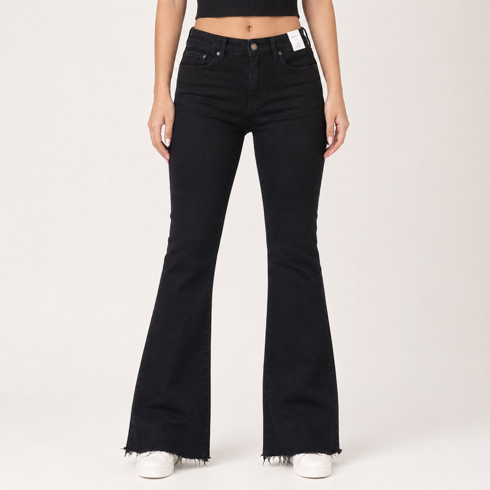 Women's Black Flared Fit Denim Jeans-1