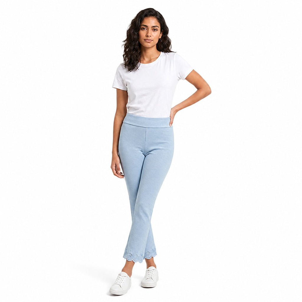 Pista Ribbed Flare Hem Pants-4